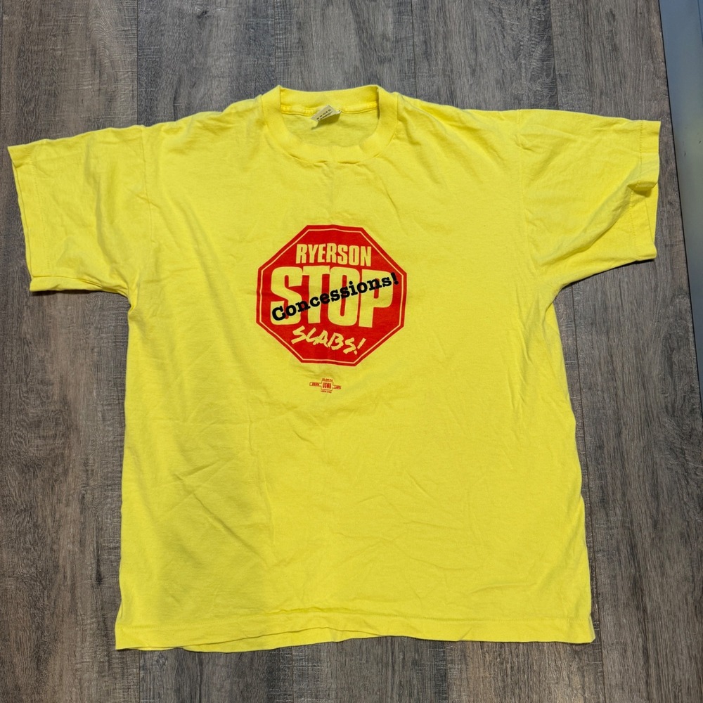 Vintage Ryerson United Steelworkers Union Stop‎ Scabs T-Shirt XL Single Stitch